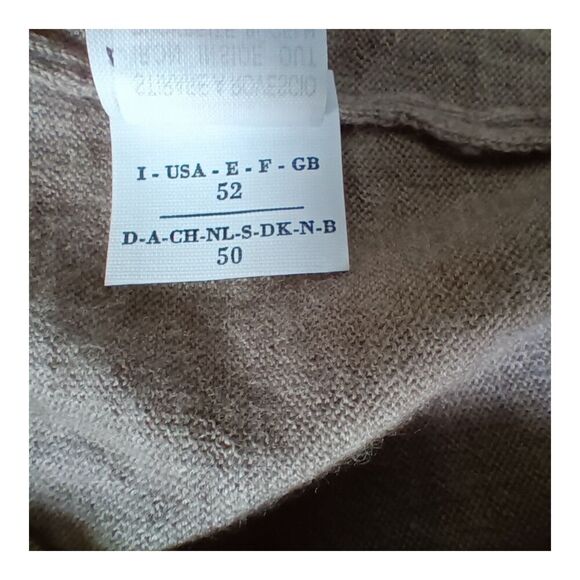 Brunello Cucinelli Cashmere Wool Jumper Sweater Taupe Orange V-Neck Men's 50 - Picture 5 of 6